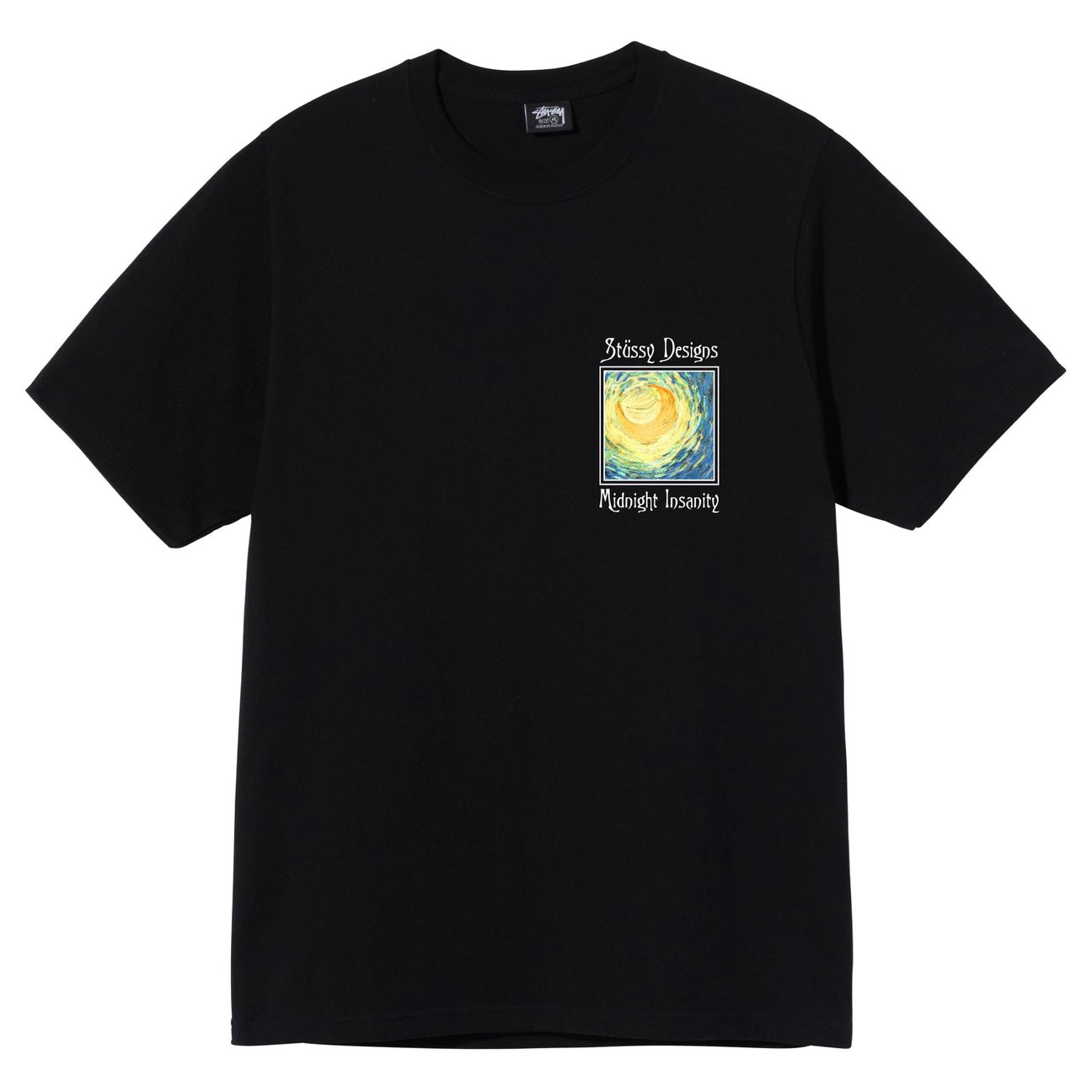 STUSSY MIDNIGHT TSHIRT - BLACK