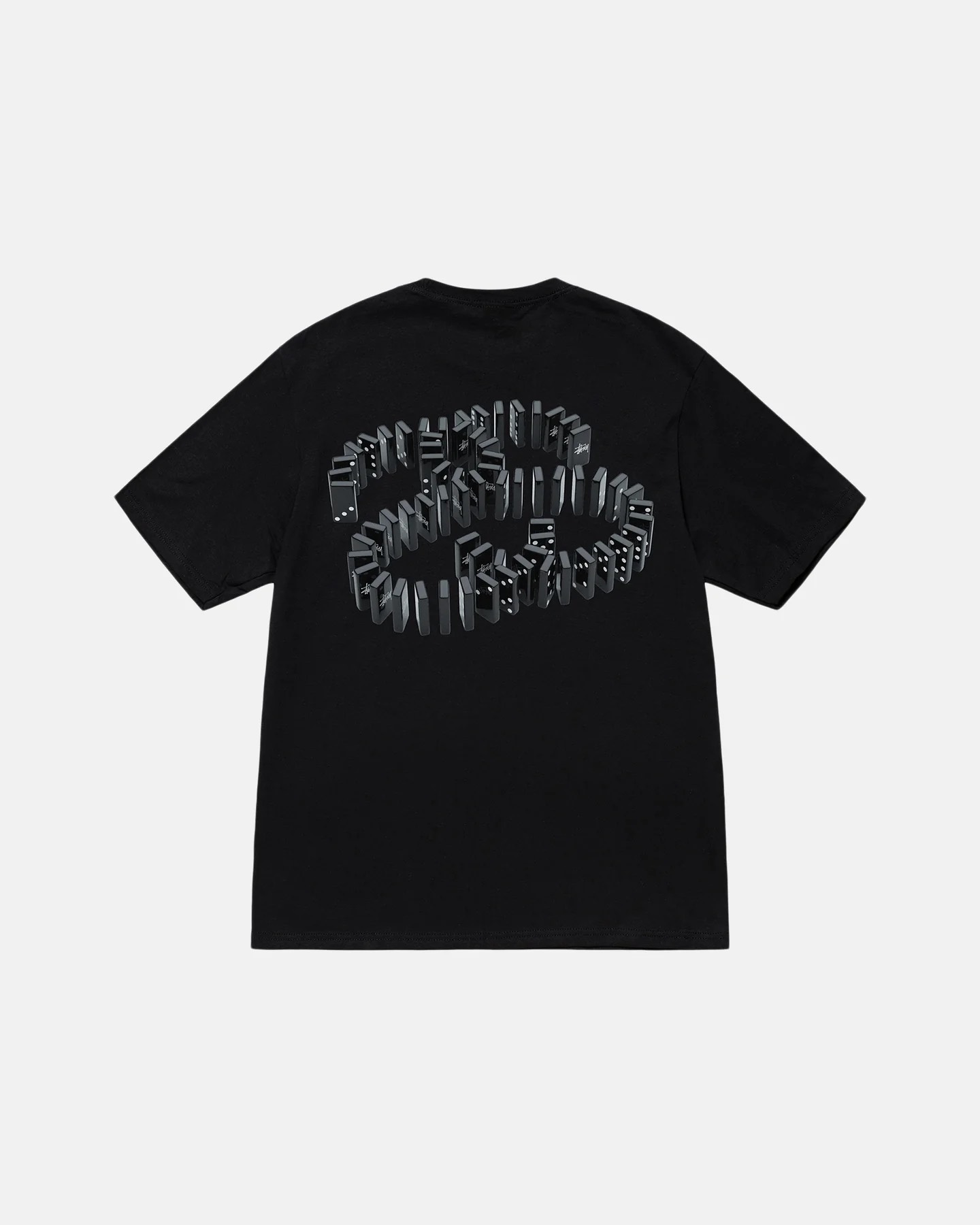 STUSSY DOMINOES TSHIRT - BLACK