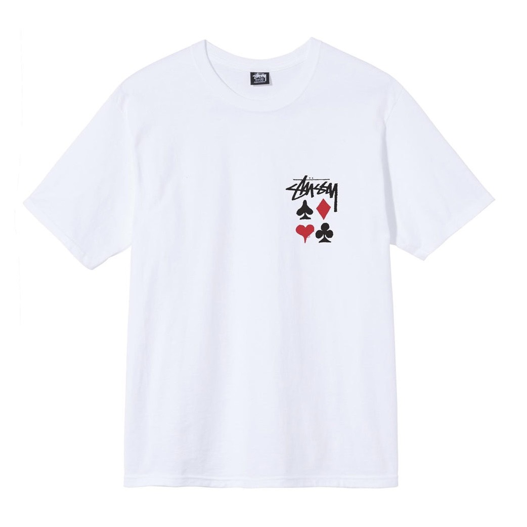 STUSSY FULL 2 DECK TSHIRT - WHITE