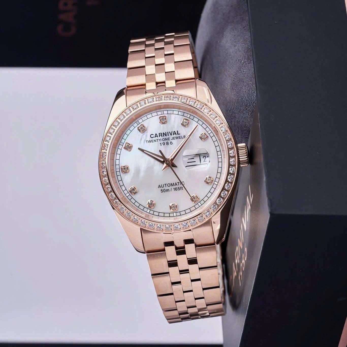 ĐỒNG HỒ NAM CARNIVAL 8131G2 VH TK AUTOMATIC 41MM ( XÀ CỪ TRẮNG )