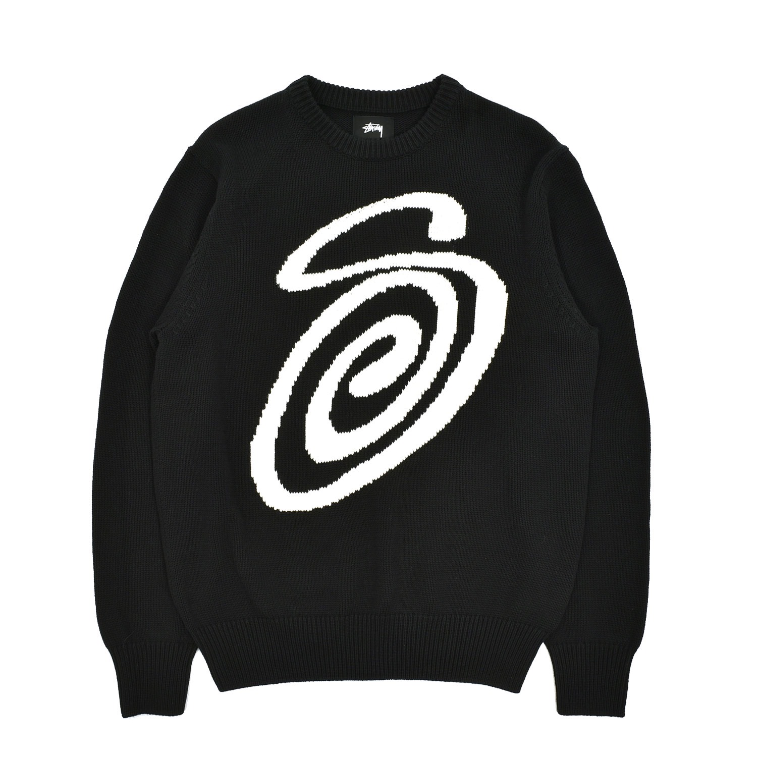 STUSSY CURLY S KNIT - BLACK
