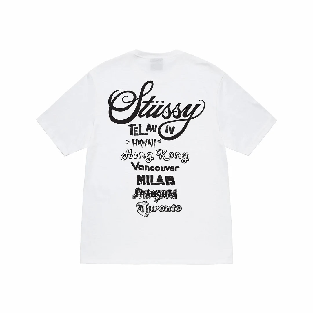 STUSSY TOUR TSHIRT - WHITE