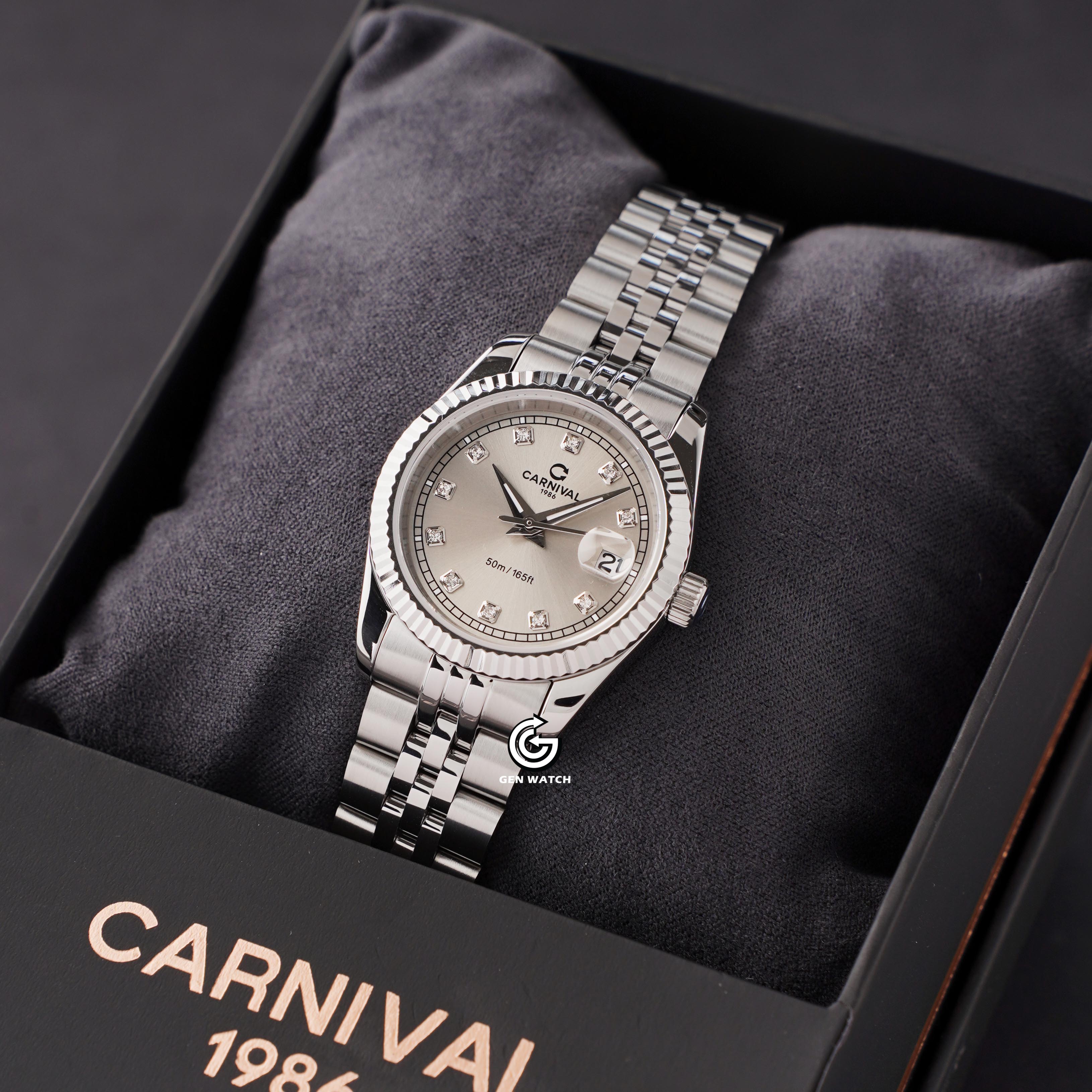 ĐỒNG HỒ NỮ CARNIVAL 8131L VT TX QUARTZ 30MM ( XÁM )