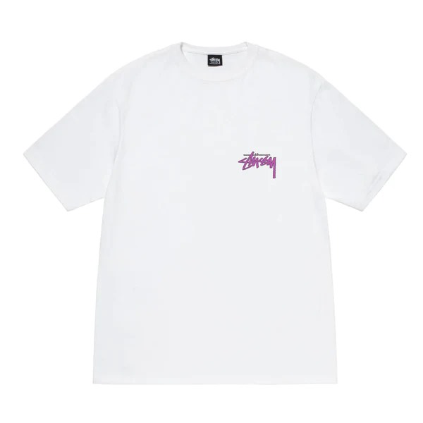 STUSSY ONE WORLD SS MỚI TSHIRT - WHITE