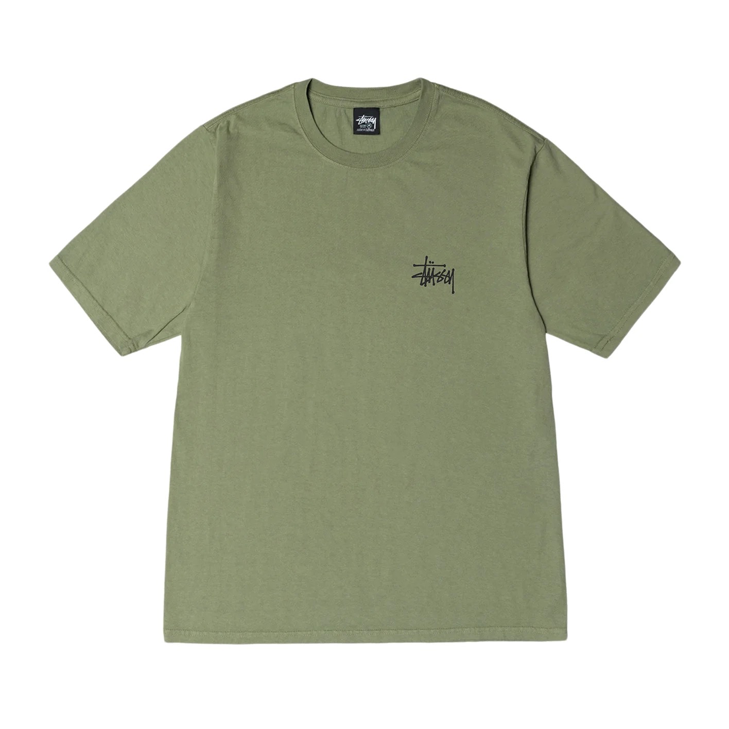 STUSSY BASIC TSHIRT - ARTICHOKE