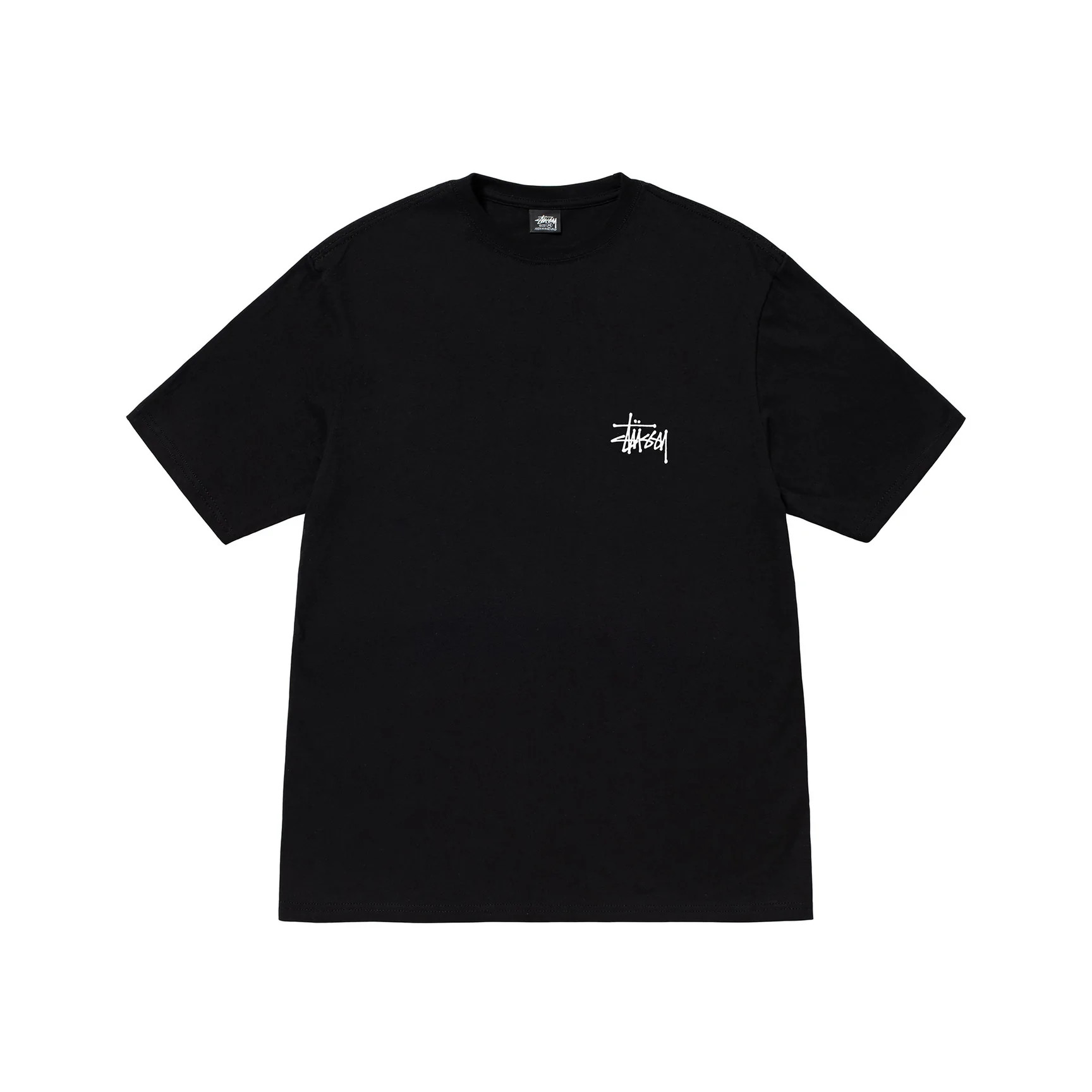 STUSSY BASIC TSHIRT - BLACK
