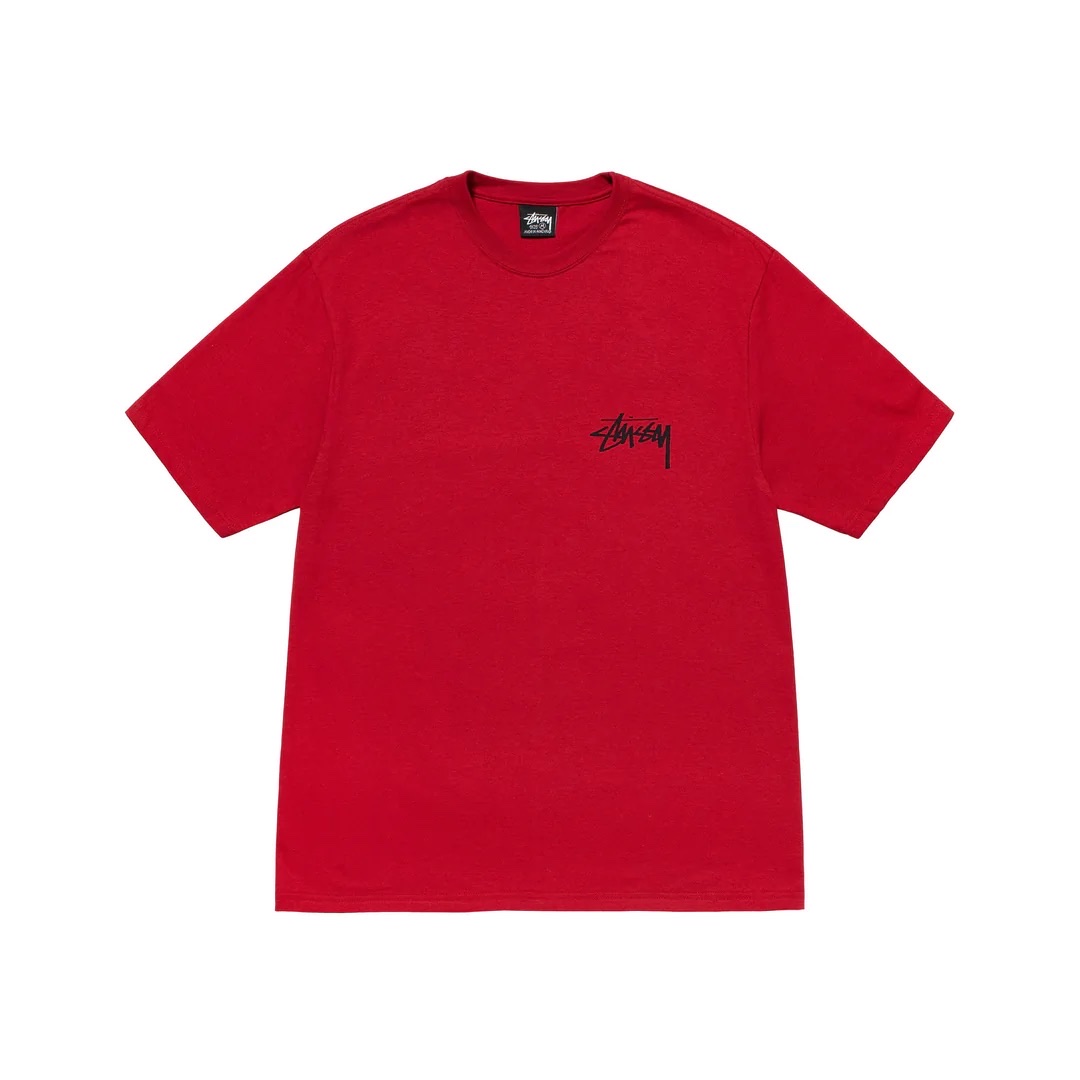 STUSSY 8 BALL FADE TSHIRT - RED