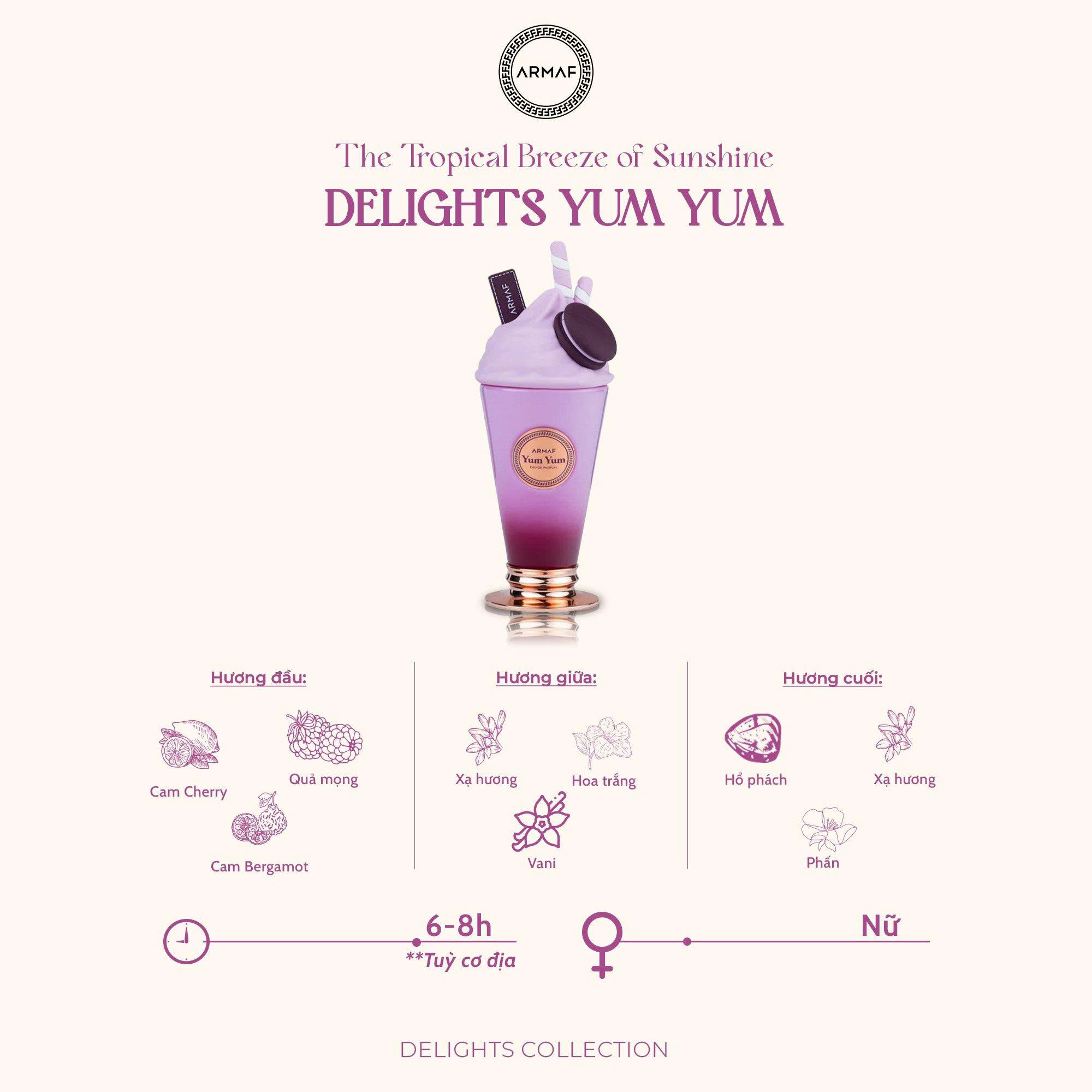 NƯỚC HOA NỮ ARMAF DELIGHTS YUM YUM 100ML