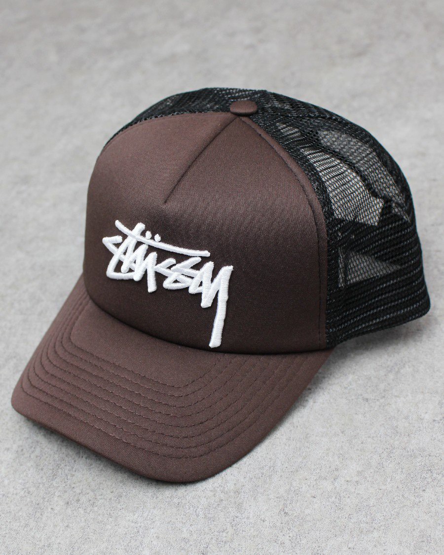 STUSSY STOCK TRUCKER SNAPBACK - BROWN