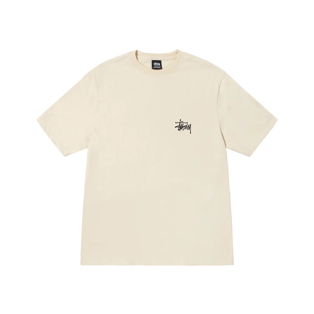 STUSSY BASIC TSHIRT - PUTTY