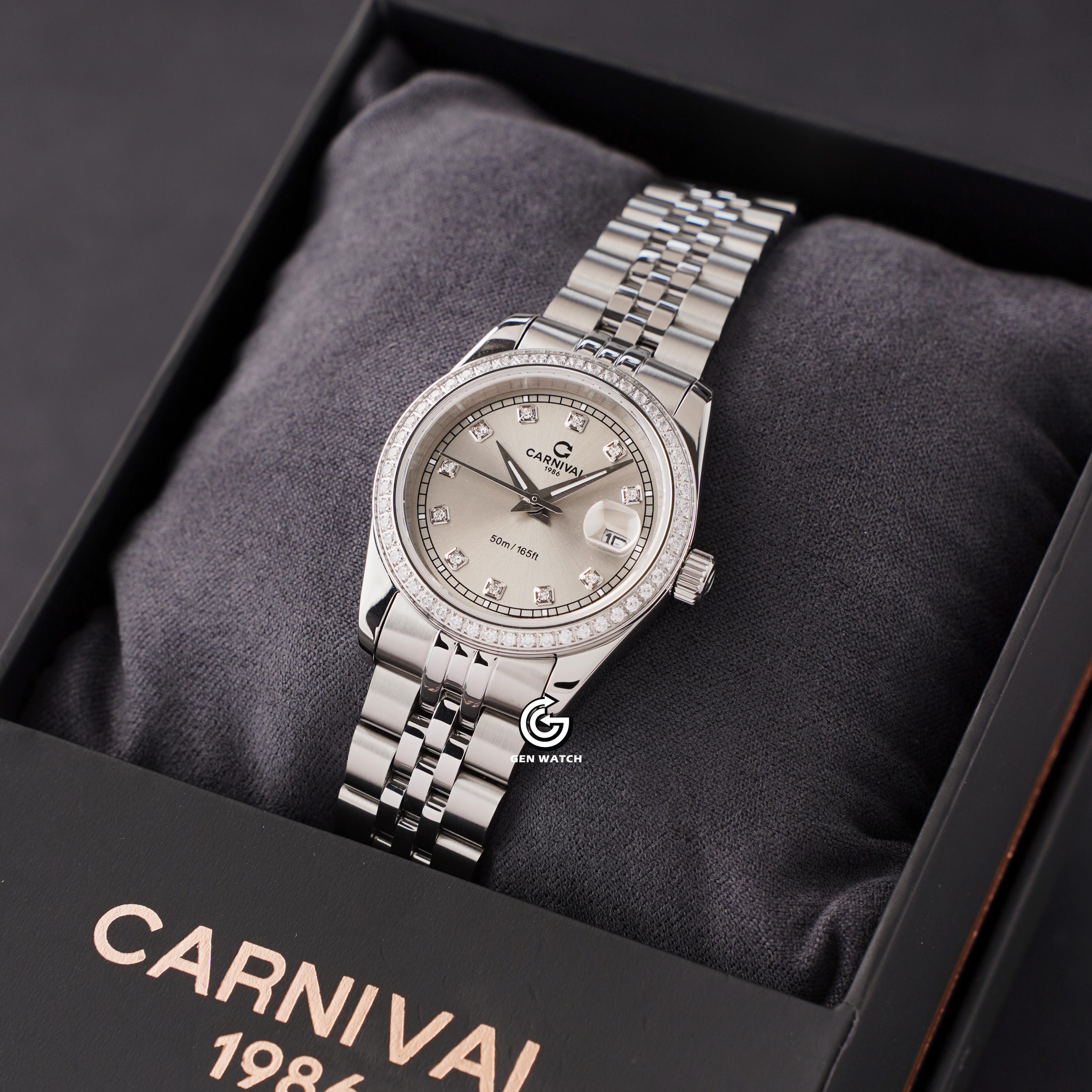 ĐỒNG HỒ NỮ CARNIVAL 8131L2 VT TX QUARTZ 30MM ( XÁM )