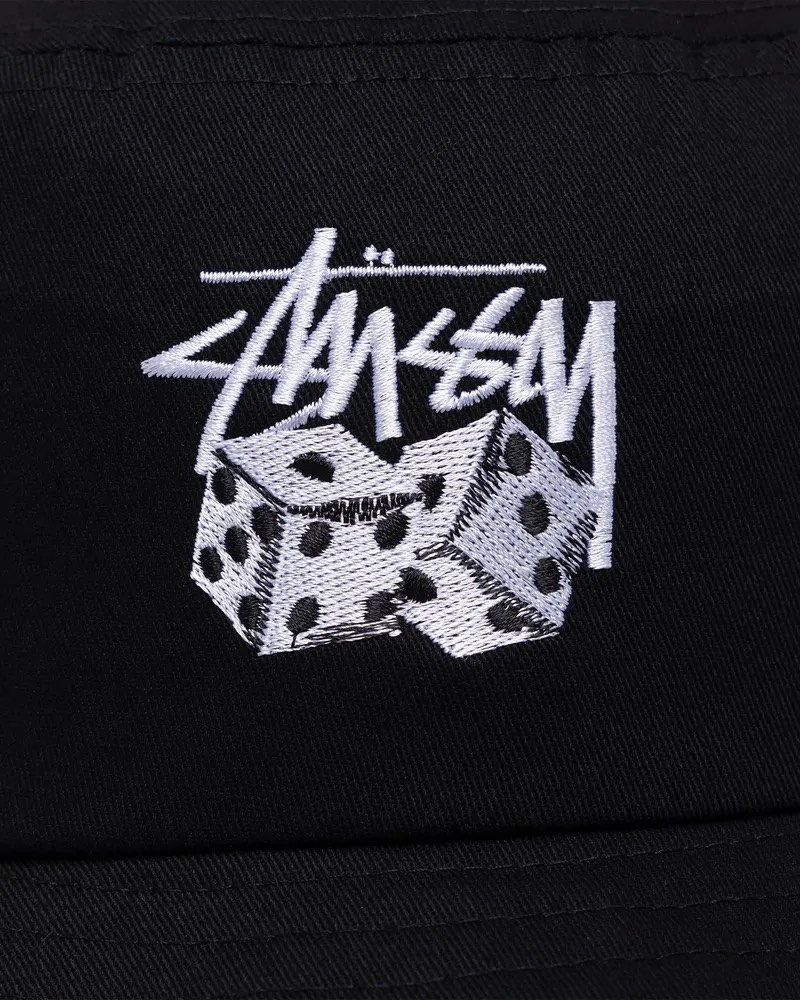 STUSSY OF DICE BUCKET HAT - BLACK