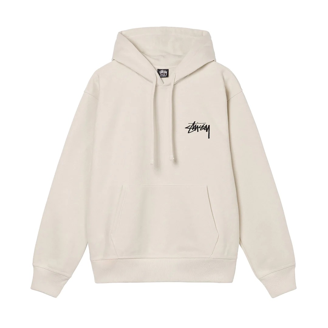 STUSSY 8 BALL FADE HOODIE - PUTTY