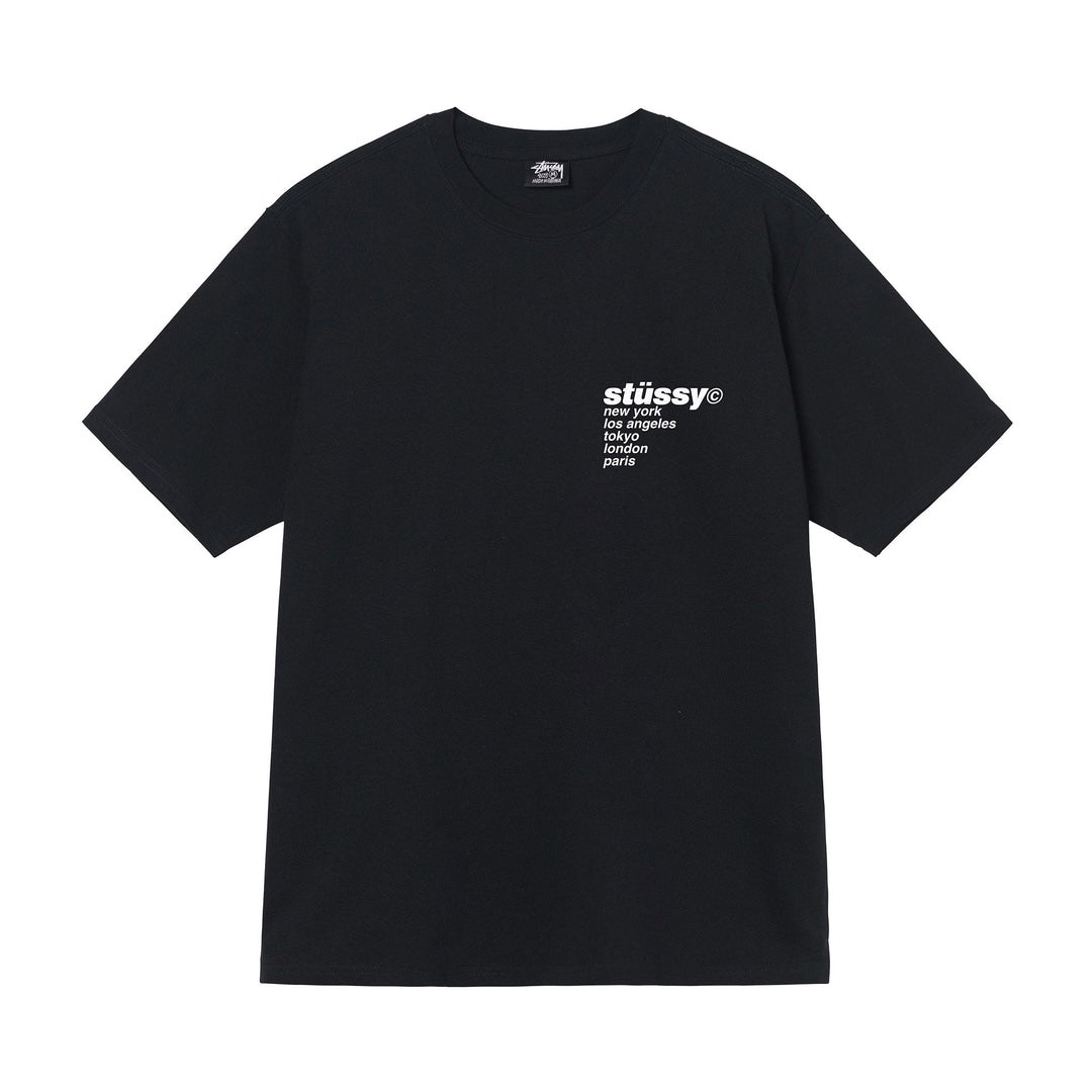 STUSSY STRAWBERRY TSHIRT - BLACK