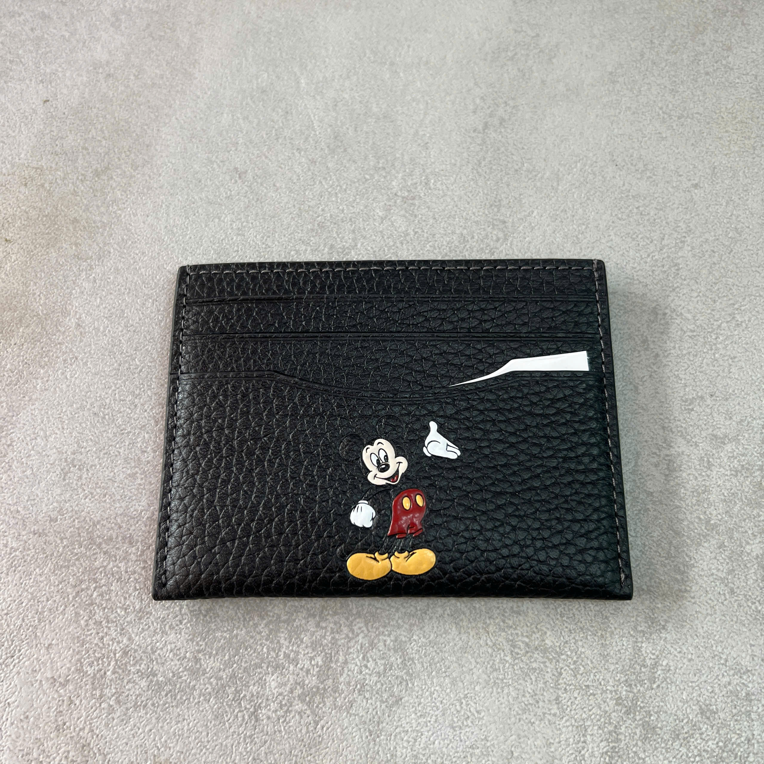 COACH MICKEY SLIMD ID CARD - BLACK