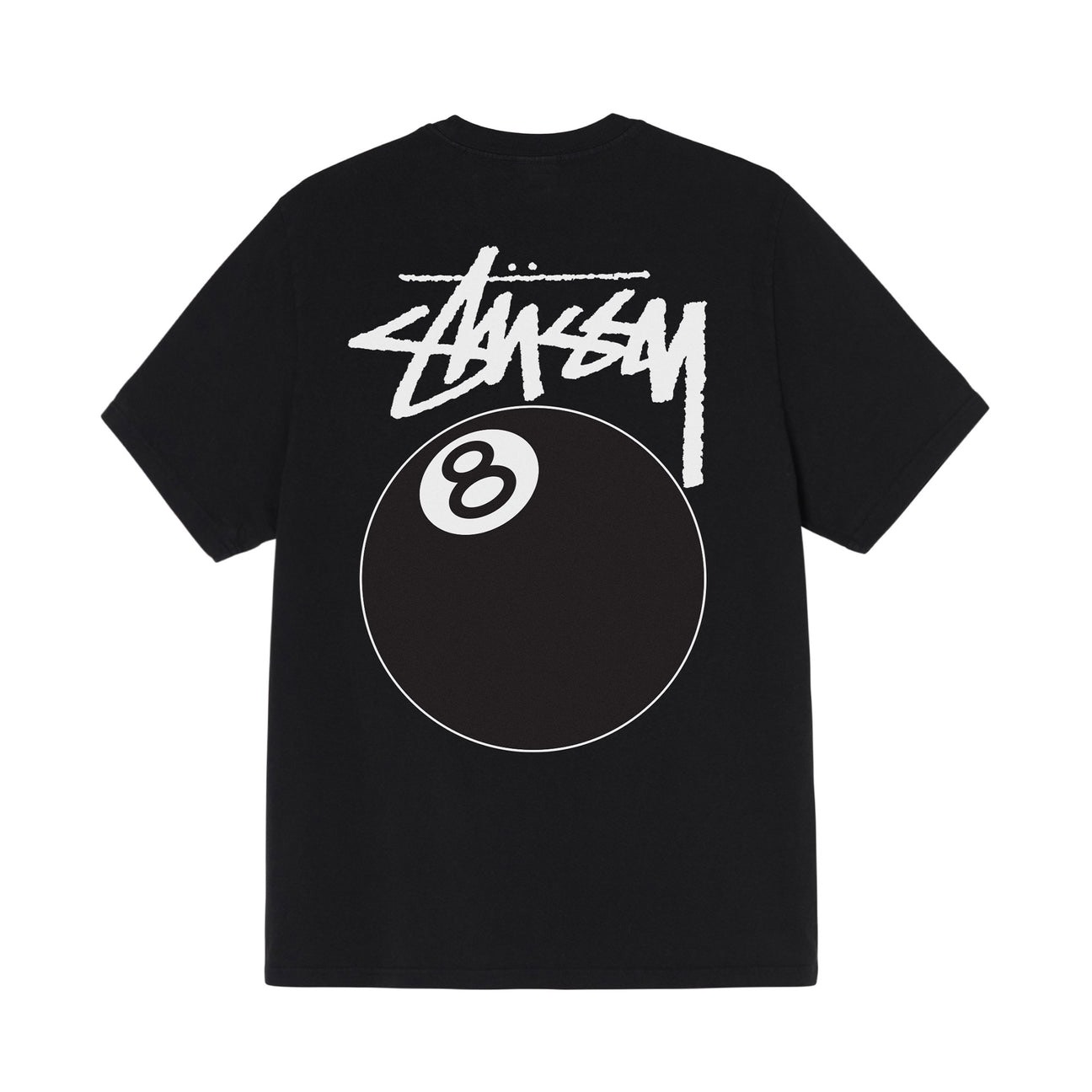 STUSSY 8 BALL TSHIRT - BLACK