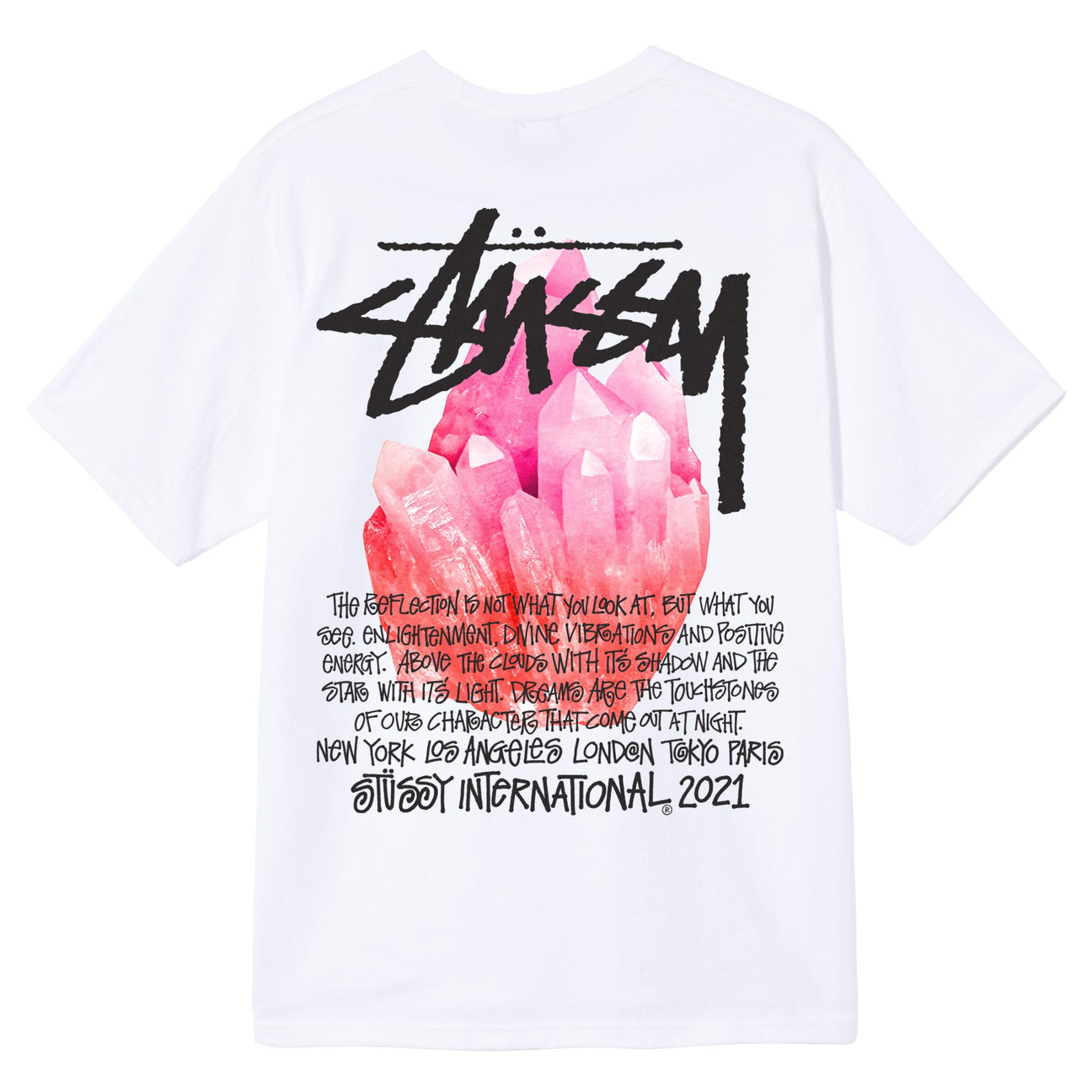 STUSSY REFLECTION TSHIRT - WHITE