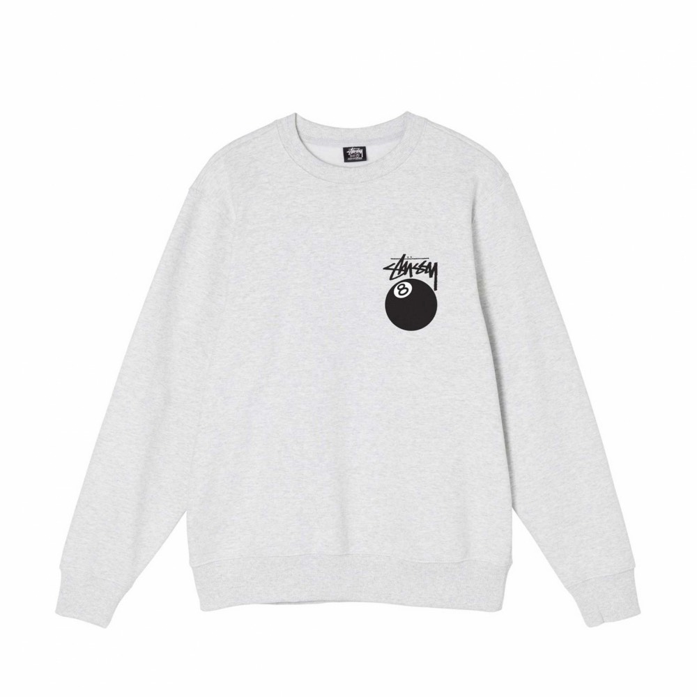 STUSSY 8 BALL SWEATER - GREY