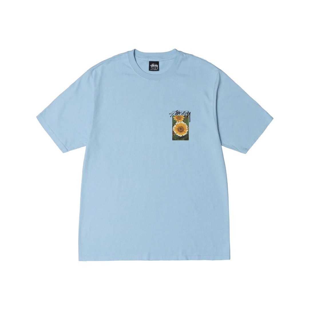 STUSSY FLOWER GRID TSHIRT - SKY BLUE