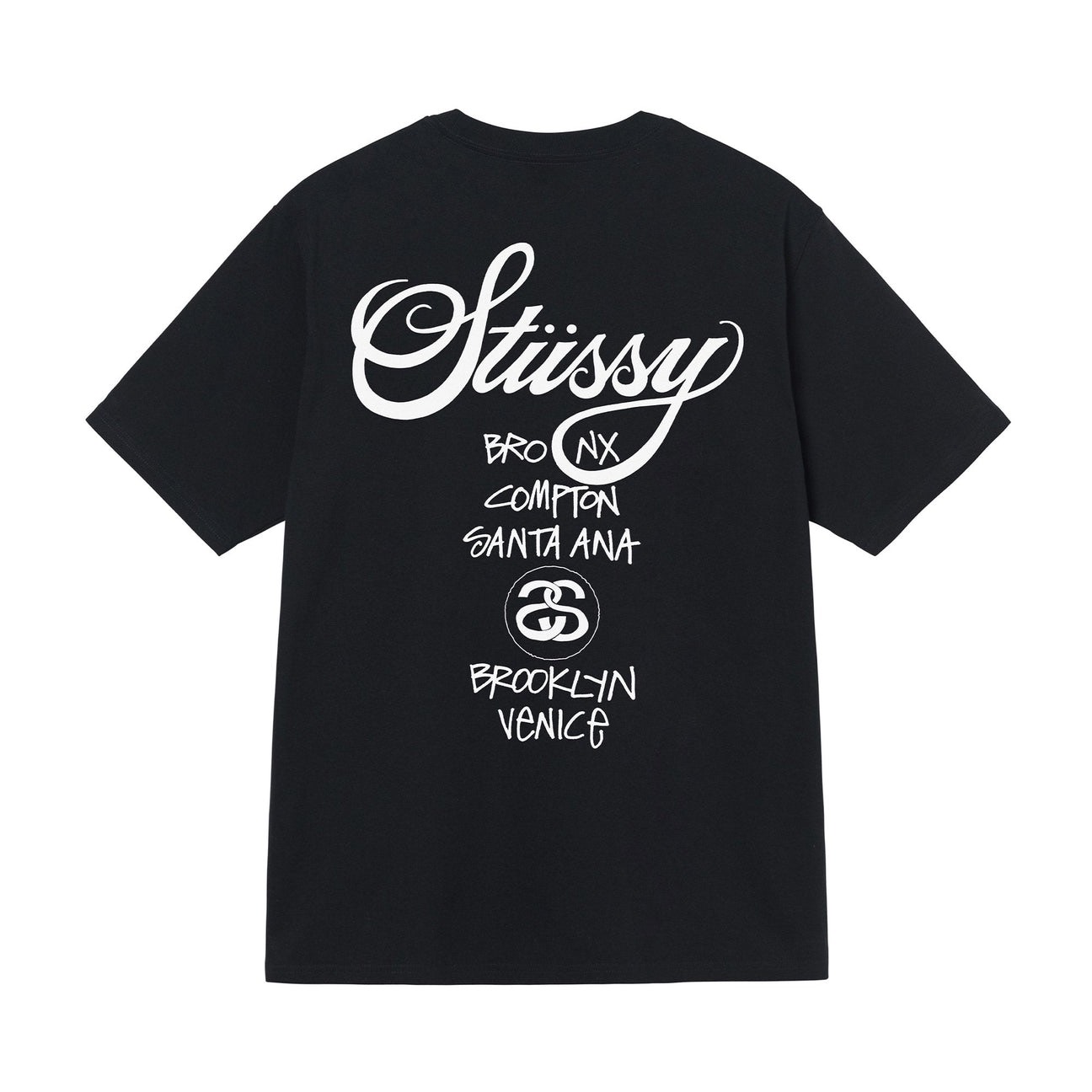 STUSSY WORLD TOUR TSHIRT - BLACK