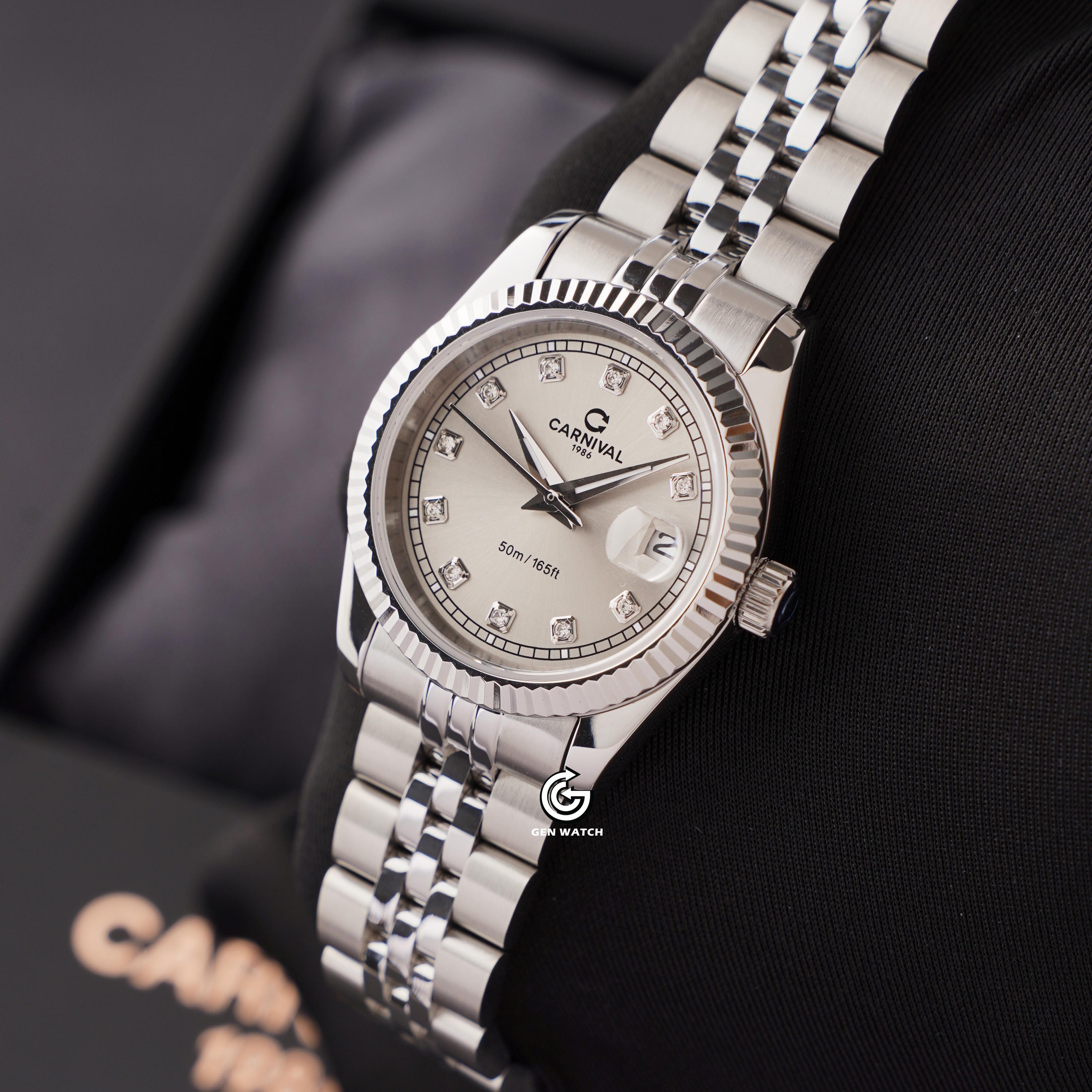 ĐỒNG HỒ NỮ CARNIVAL 8131L VT TX QUARTZ 30MM ( XÁM )