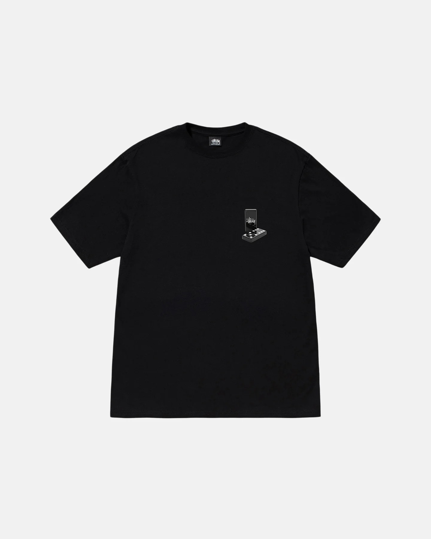 STUSSY DOMINOES TSHIRT - BLACK