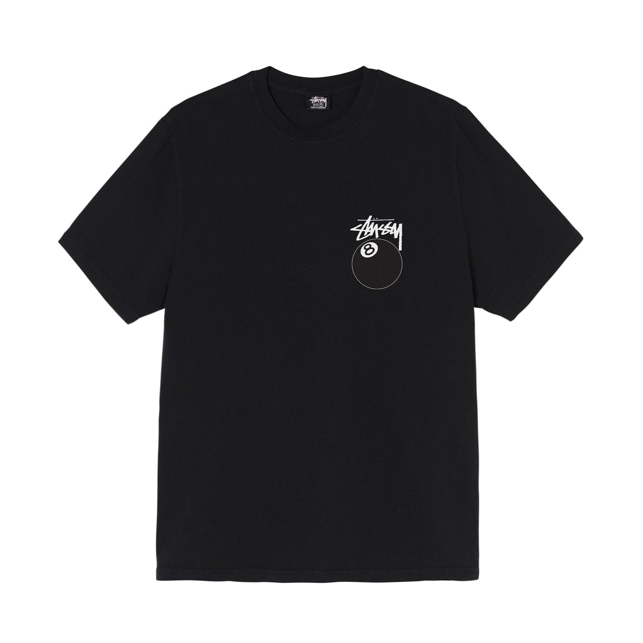 STUSSY 8 BALL TSHIRT - BLACK