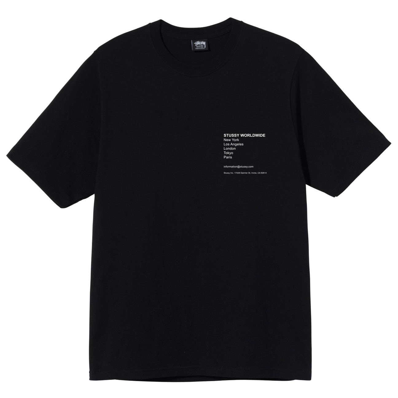 STUSSY MODERN LEADER TSHIRT - BLACK