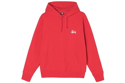 STUSSY BASIC HOODIE - RED